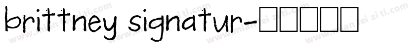 brittney signatur字体转换